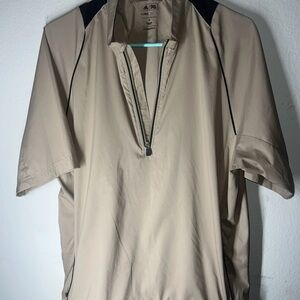 Adidas Beige Half-Zip golf ⛳️ windbreaker